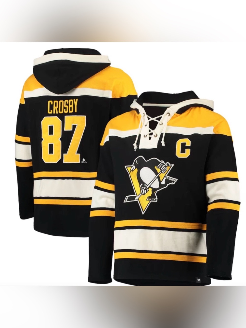 PITTSBURGH PENGUINS '47 LACER HOODIE - SIDNEY CROSBY, 87, SZ M
